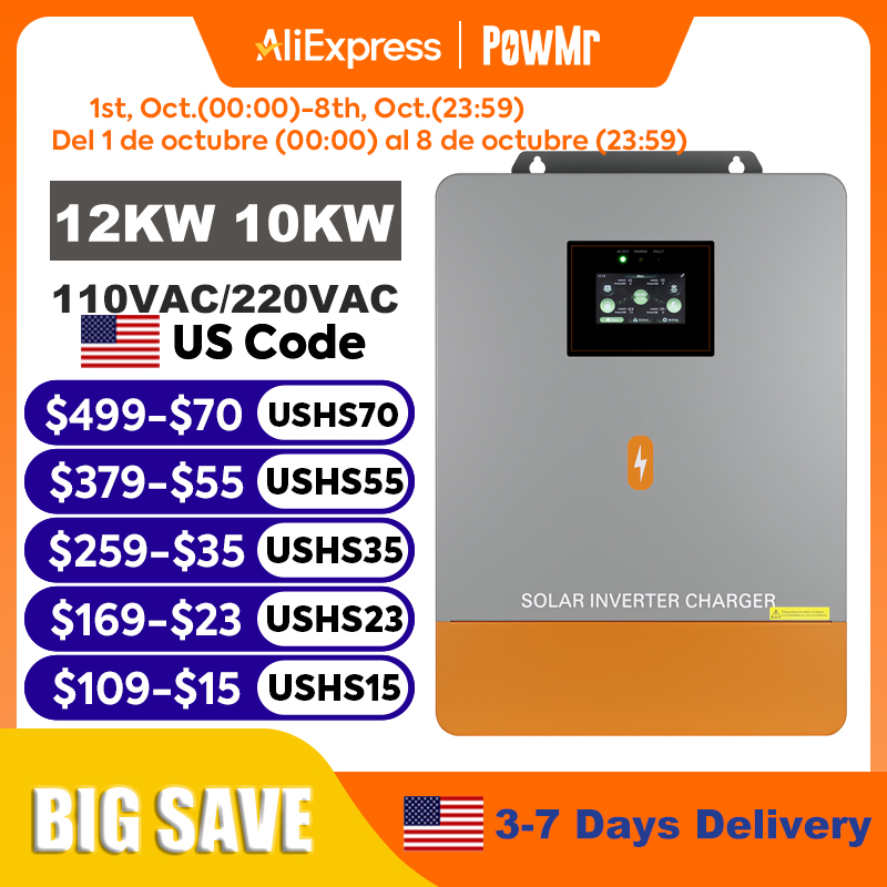 PowMr 12KW 10KW Split Phase In - огляд і ціна Split Phase Inverter 10Kw 110V 220V