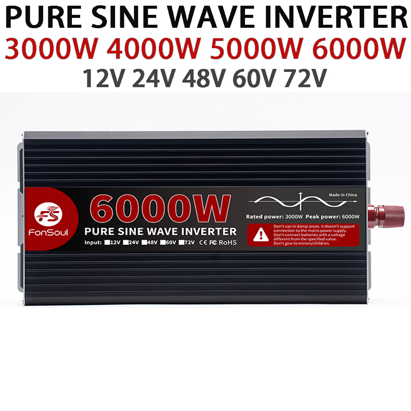6000W 5000W 4000W 3000W Pure S - огляд і ціна Pure Sine Wave Inverter 5000W 48V 220V
